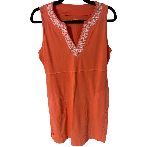 Lands' End Dresses & Skirts - A sweet Land’s End Orange dress in size small